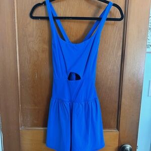 Blue Sleeveless Romper